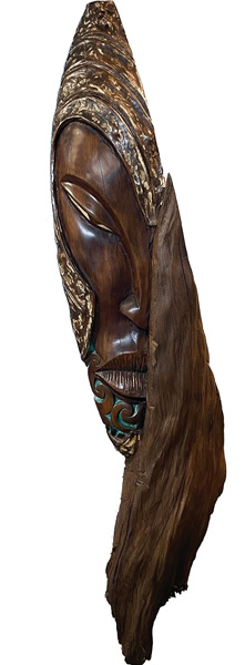 Joe Kemp carved masks. teatawhai